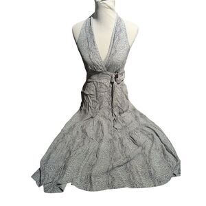 Anthropologie Textured Gray Maxi Dress